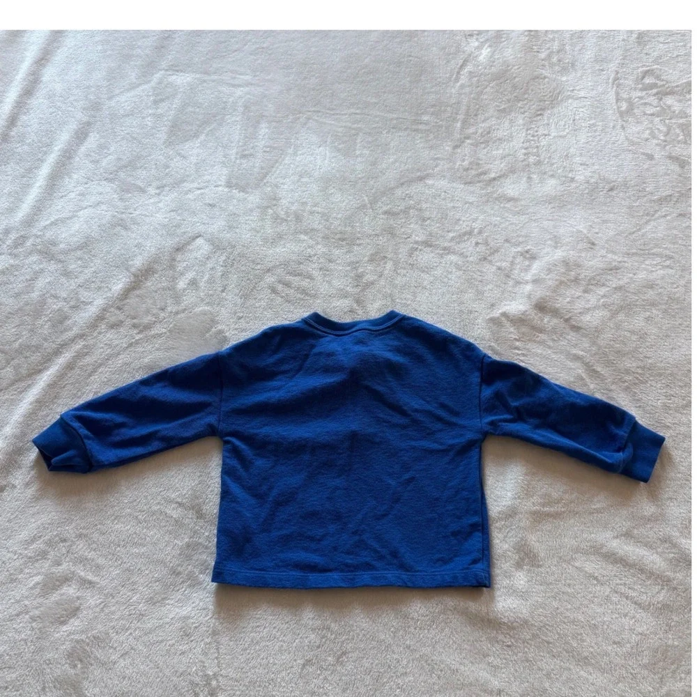 Baby Gap Blue‎ Teddy Bear Long Sleeve Henley Shirt & Navy Sweatshirt 2T Bundle